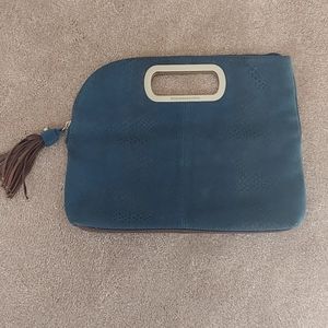 BCBGMaxAzria Blue Clutch with Tassel
